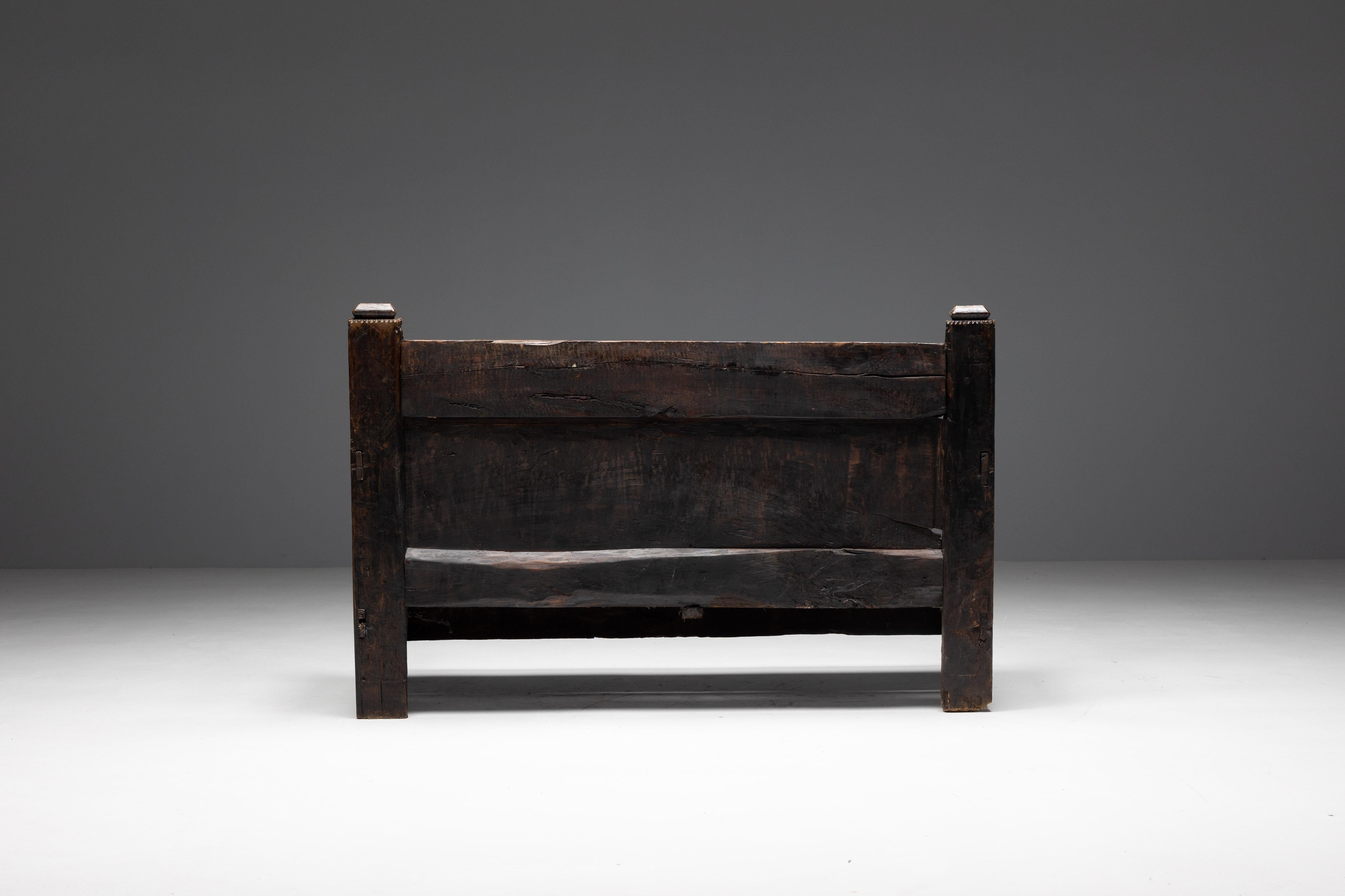 Rustic Art Populaire Bench, France, 19th Century For Sale 6