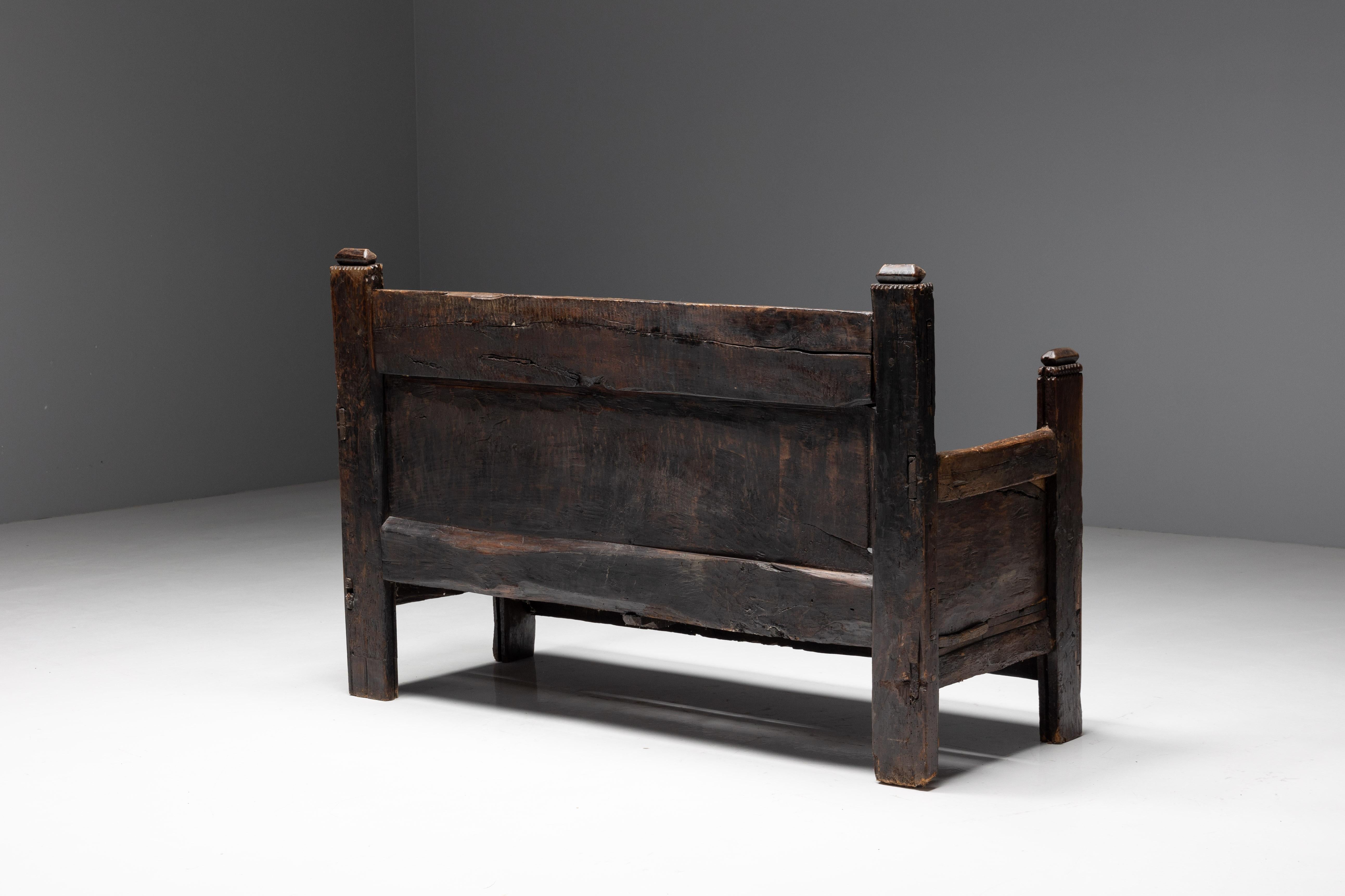 Rustic Art Populaire Bench, France, 19th Century For Sale 7