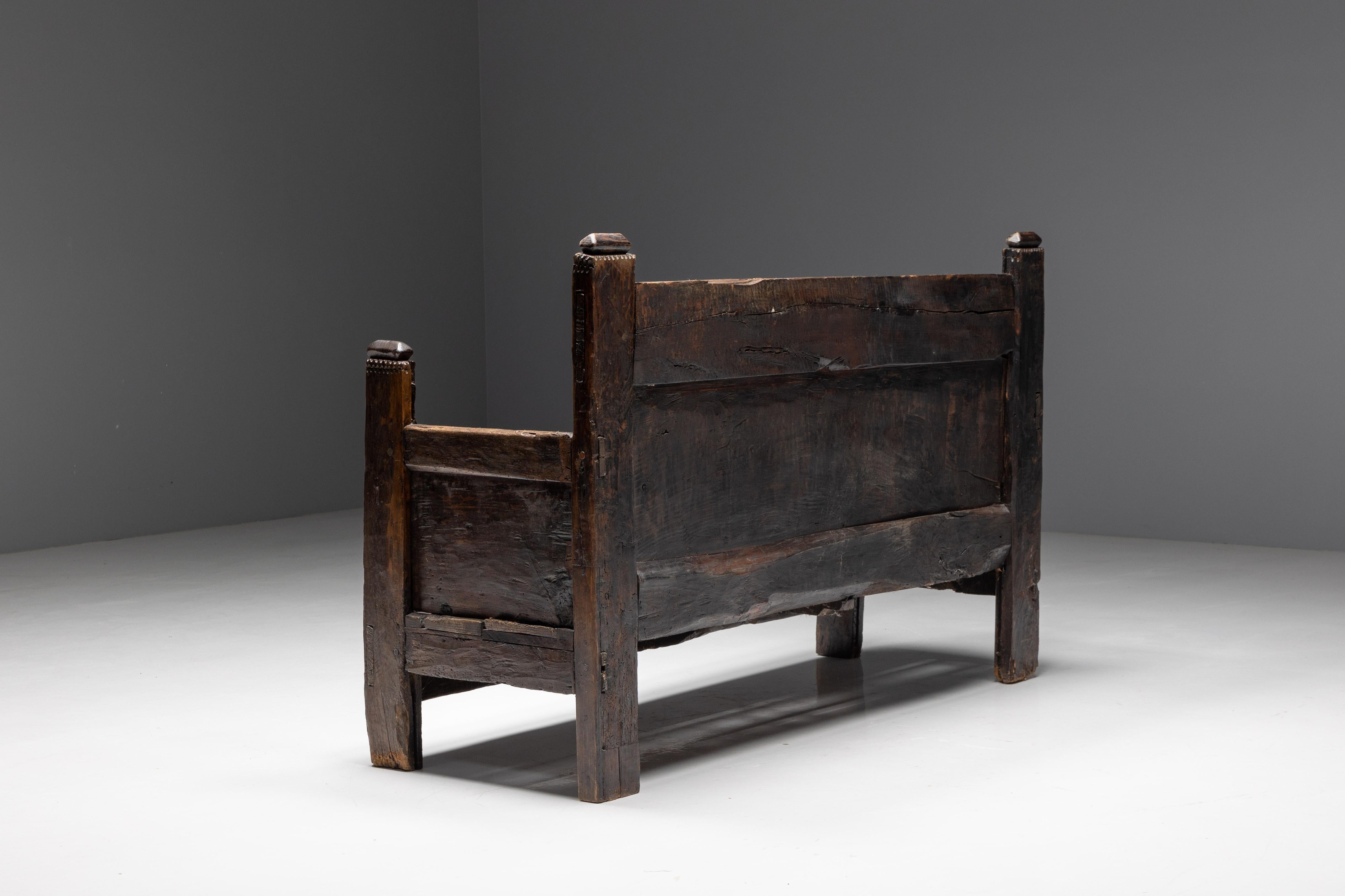 Rustic Art Populaire Bench, France, 19th Century For Sale 4