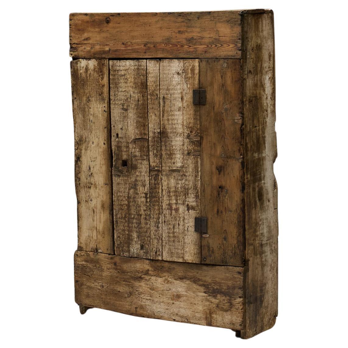 Rustic Art Populaire Cabinet, France, 19th Century For Sale