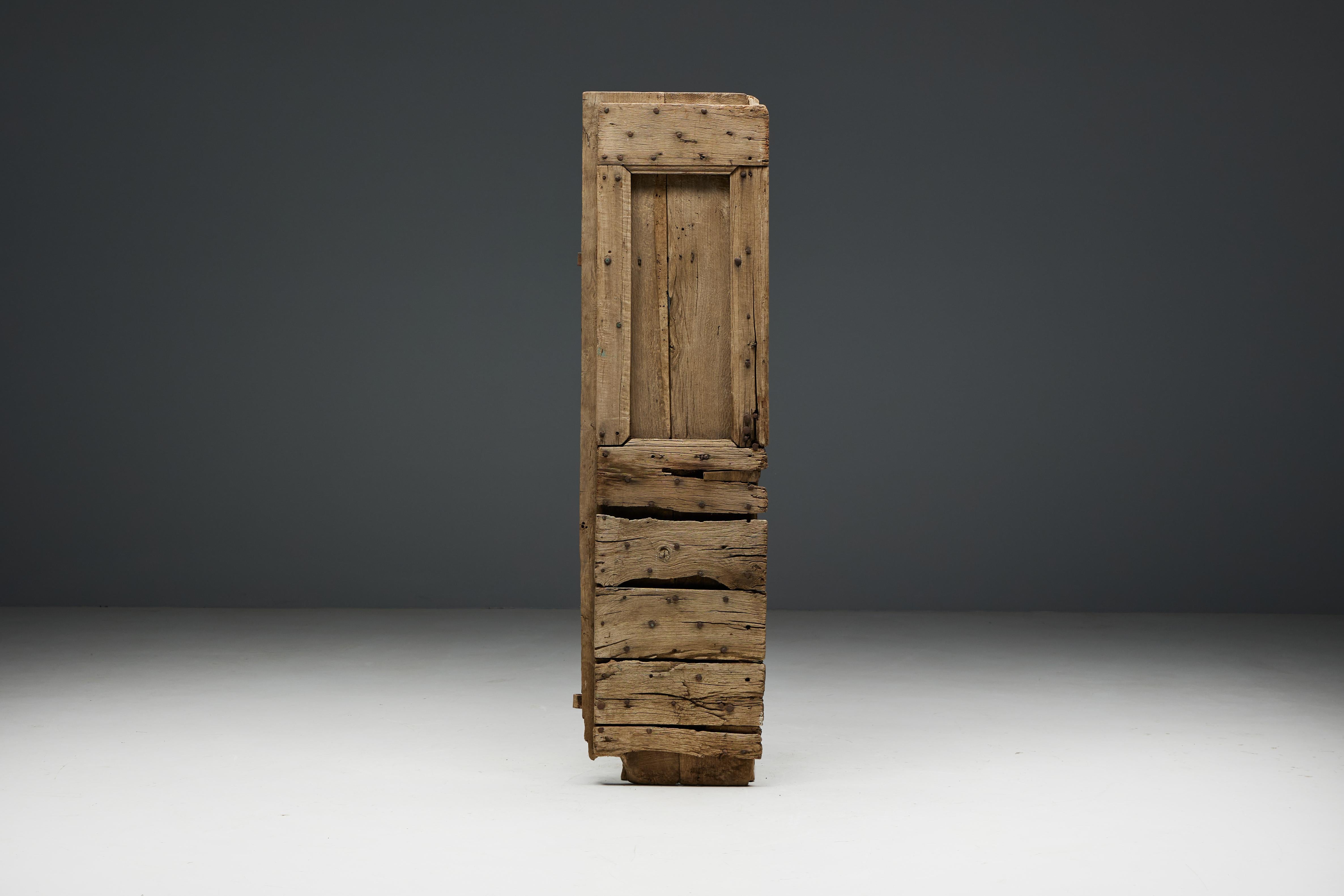 Rustikale Populaire-Türen der Kunst, Frankreich, 18. Jahrhundert im Angebot 13