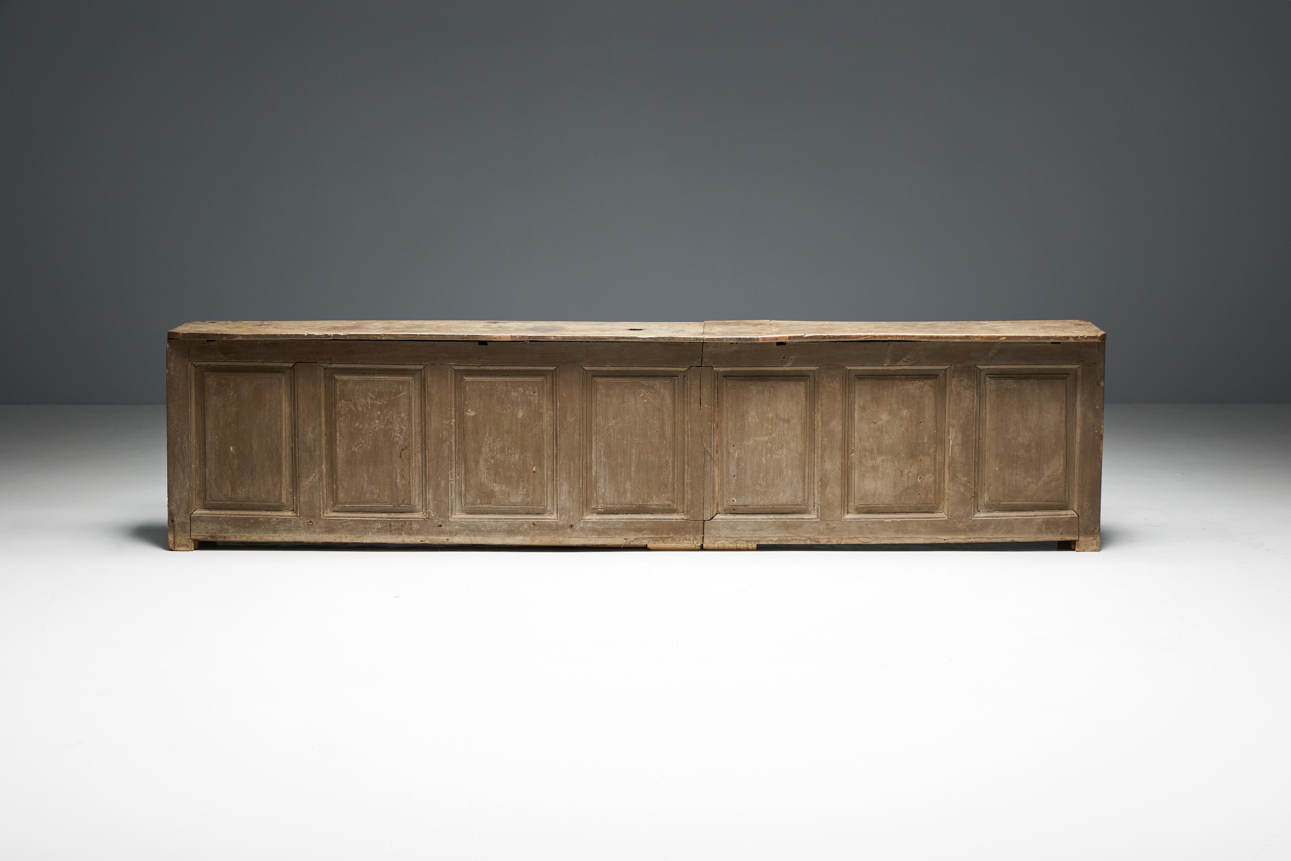 Rustic Art Populaire Freestanding Bar Counter, France, 19th Century 6