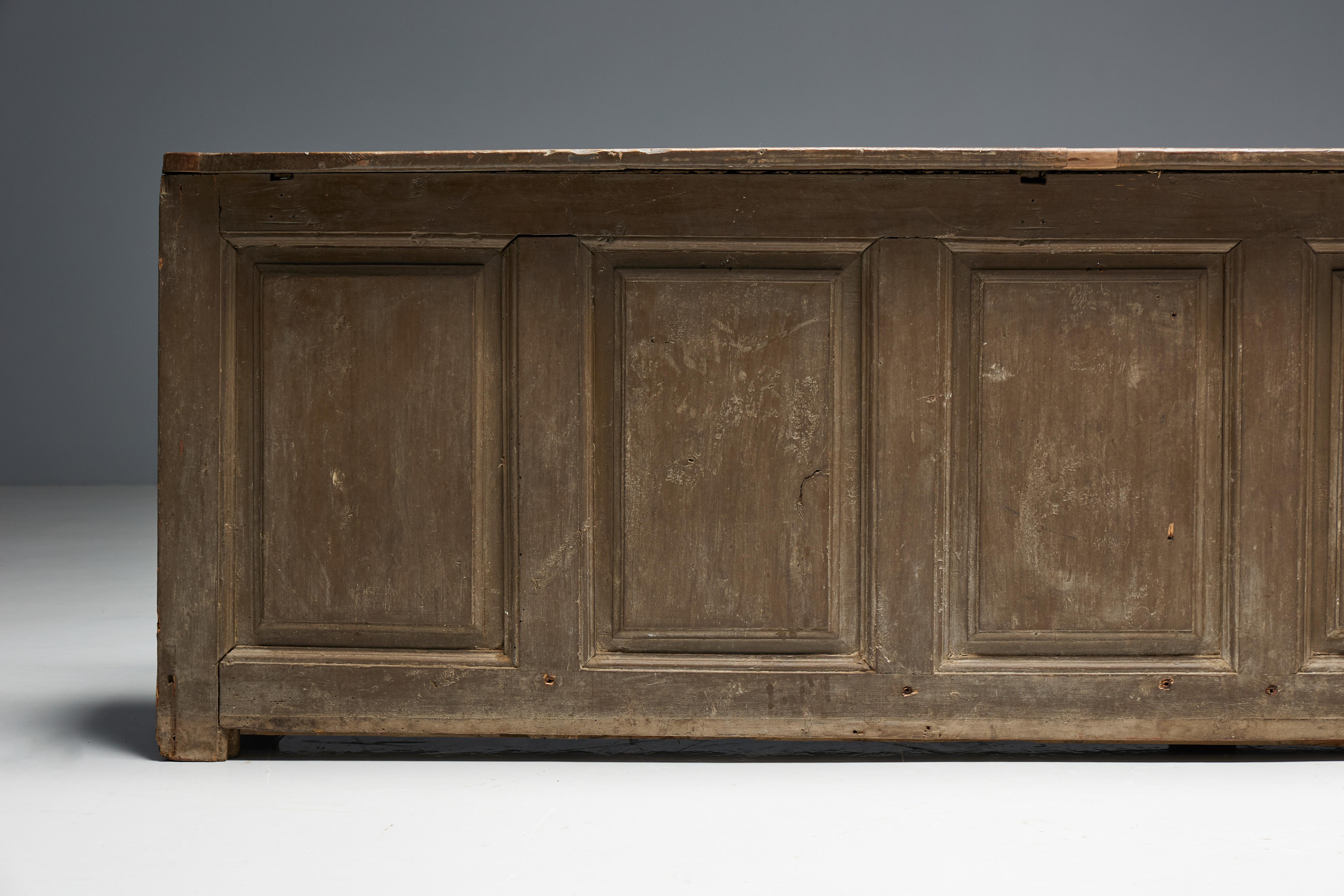 Rustic Art Populaire Freestanding Bar Counter, France, 19th Century For Sale 12
