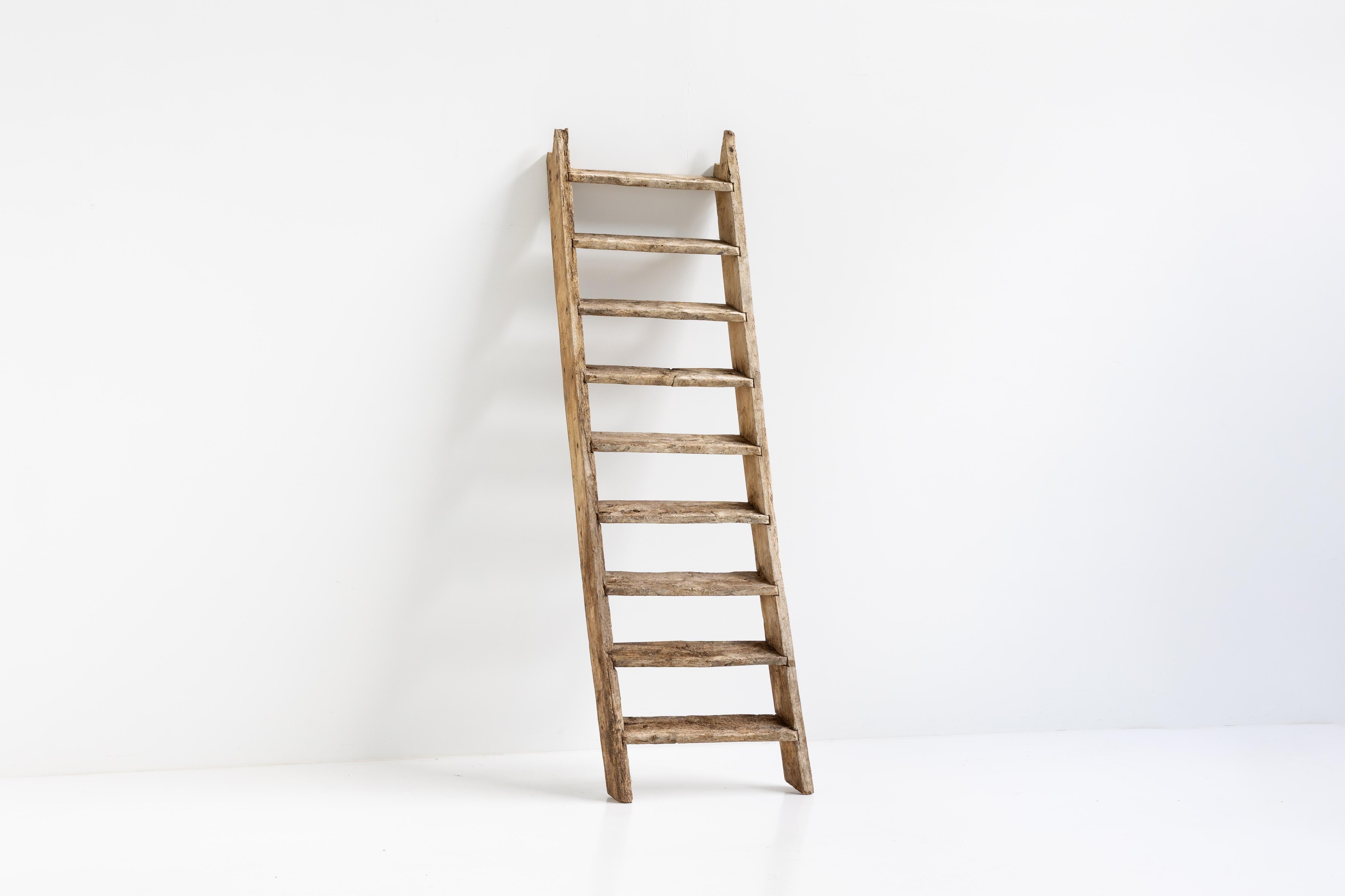 Wood Rustic Art Populaire Ladder, France, 20th Century For Sale
