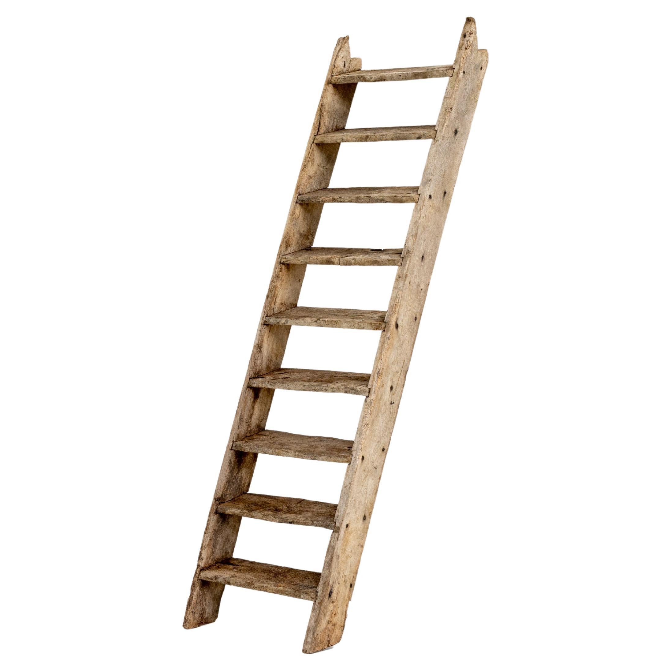 Rustic Art Populaire Ladder, France, 20th Century For Sale