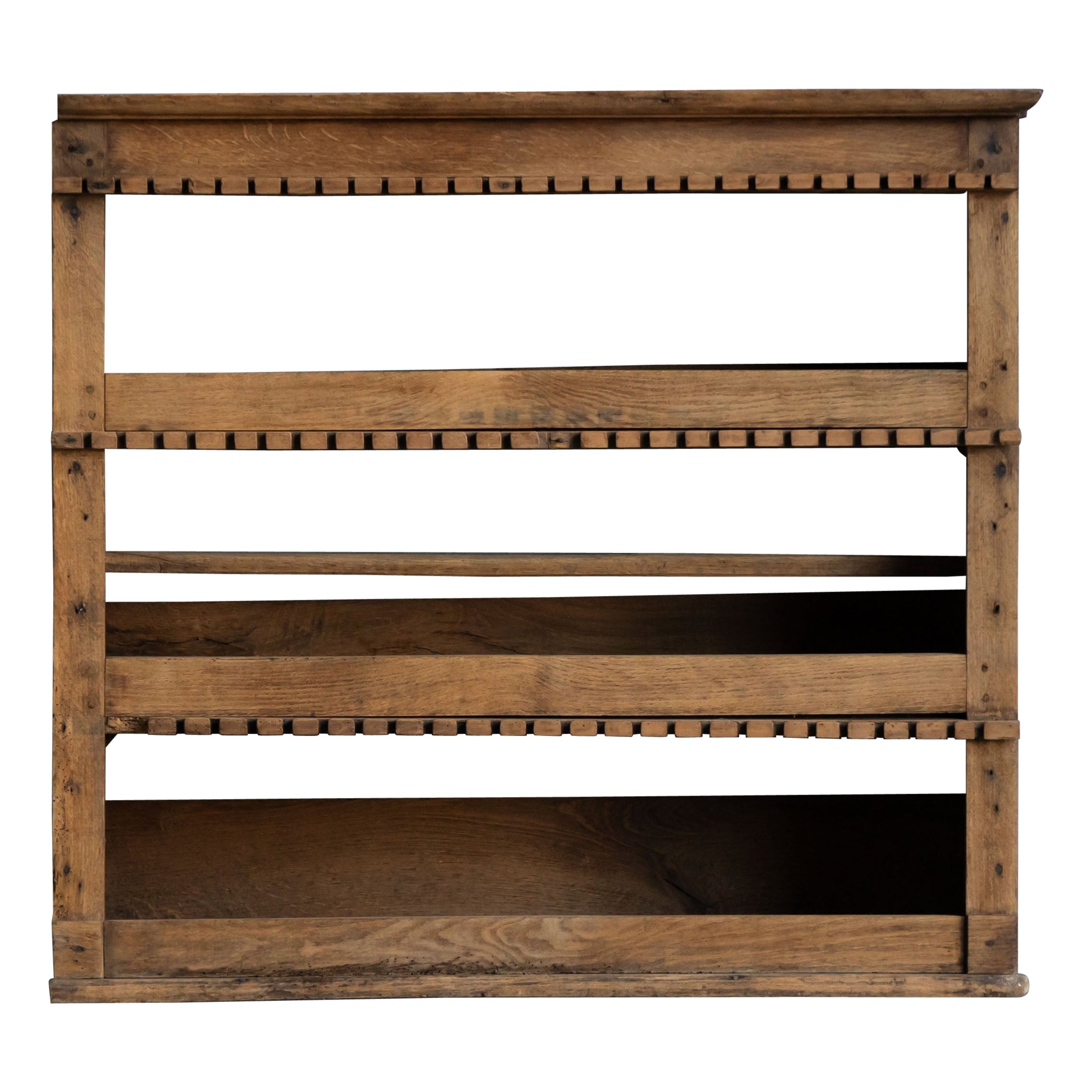 Rustic Art Populaire Wall-Mounted Shelf, France, 19th Century