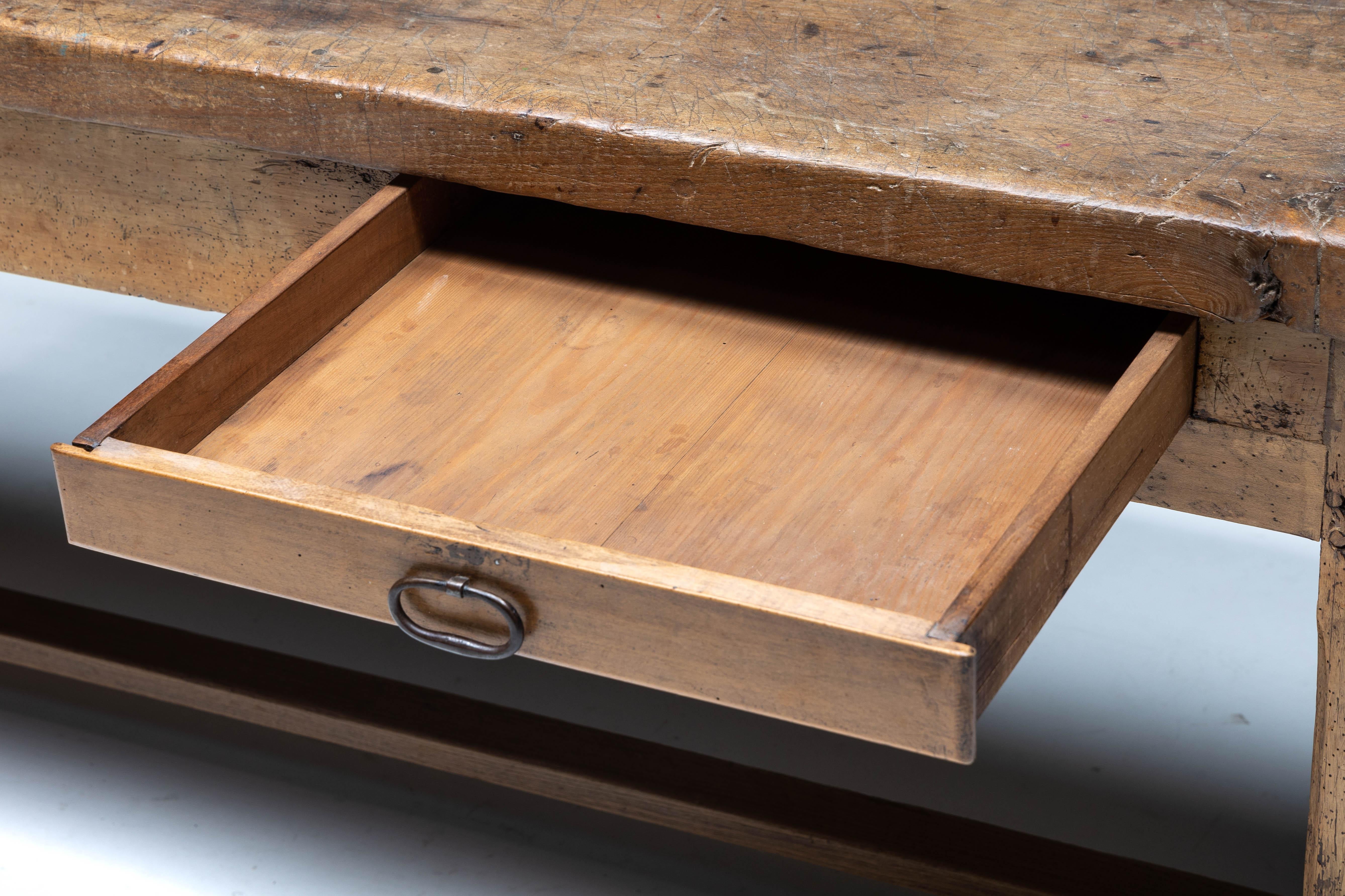 Rustic Art Populaire Writing Table, France, 1900s 5