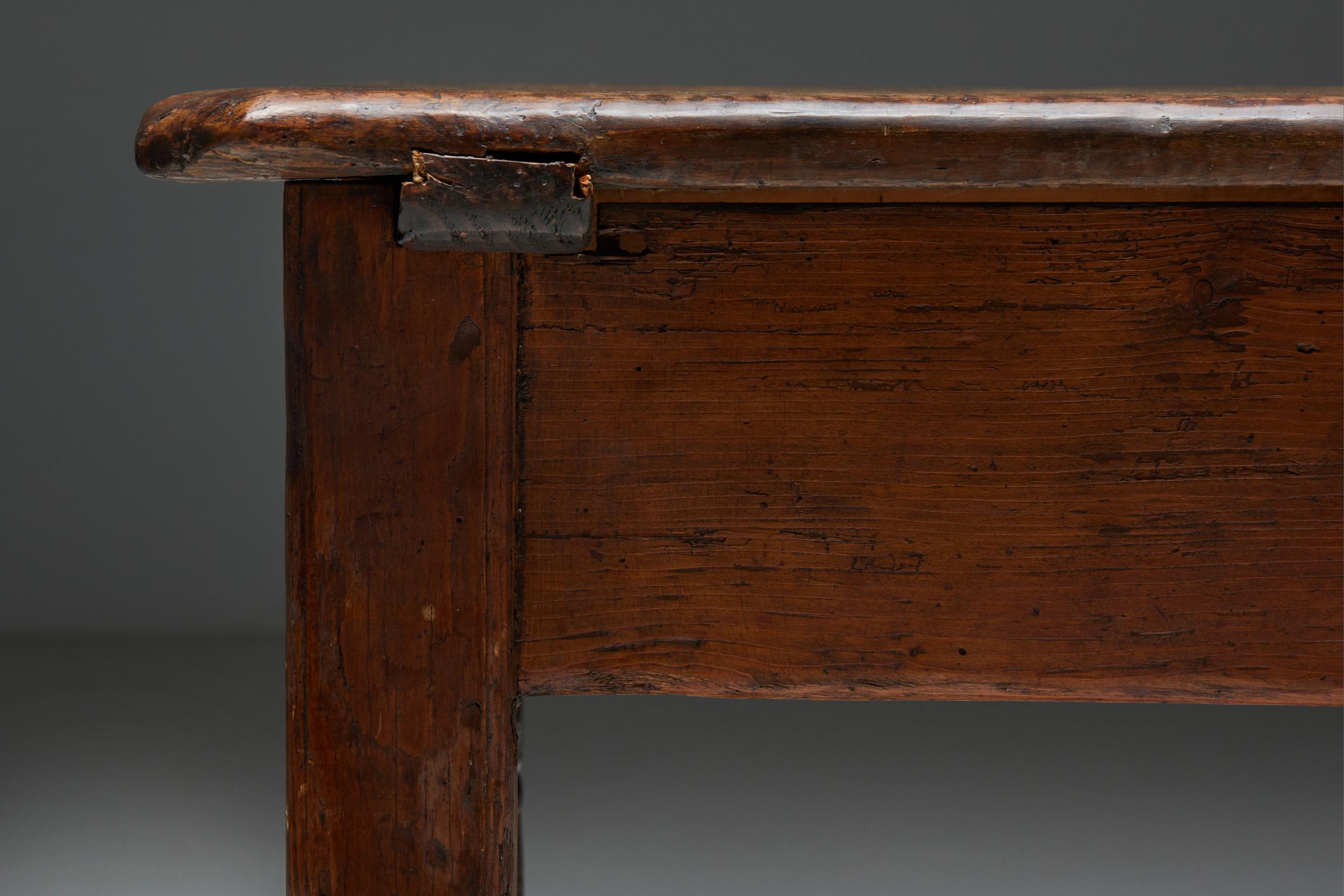 Rustikaler Populaire-Schreibtisch, Frankreich, frühes 20. Jahrhundert im Angebot 5