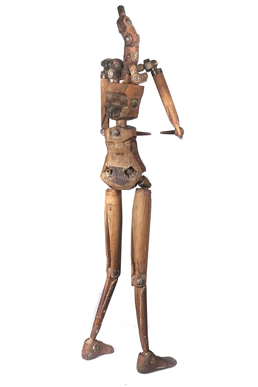 Unknown Rustic Articulated Artist's Mannequin