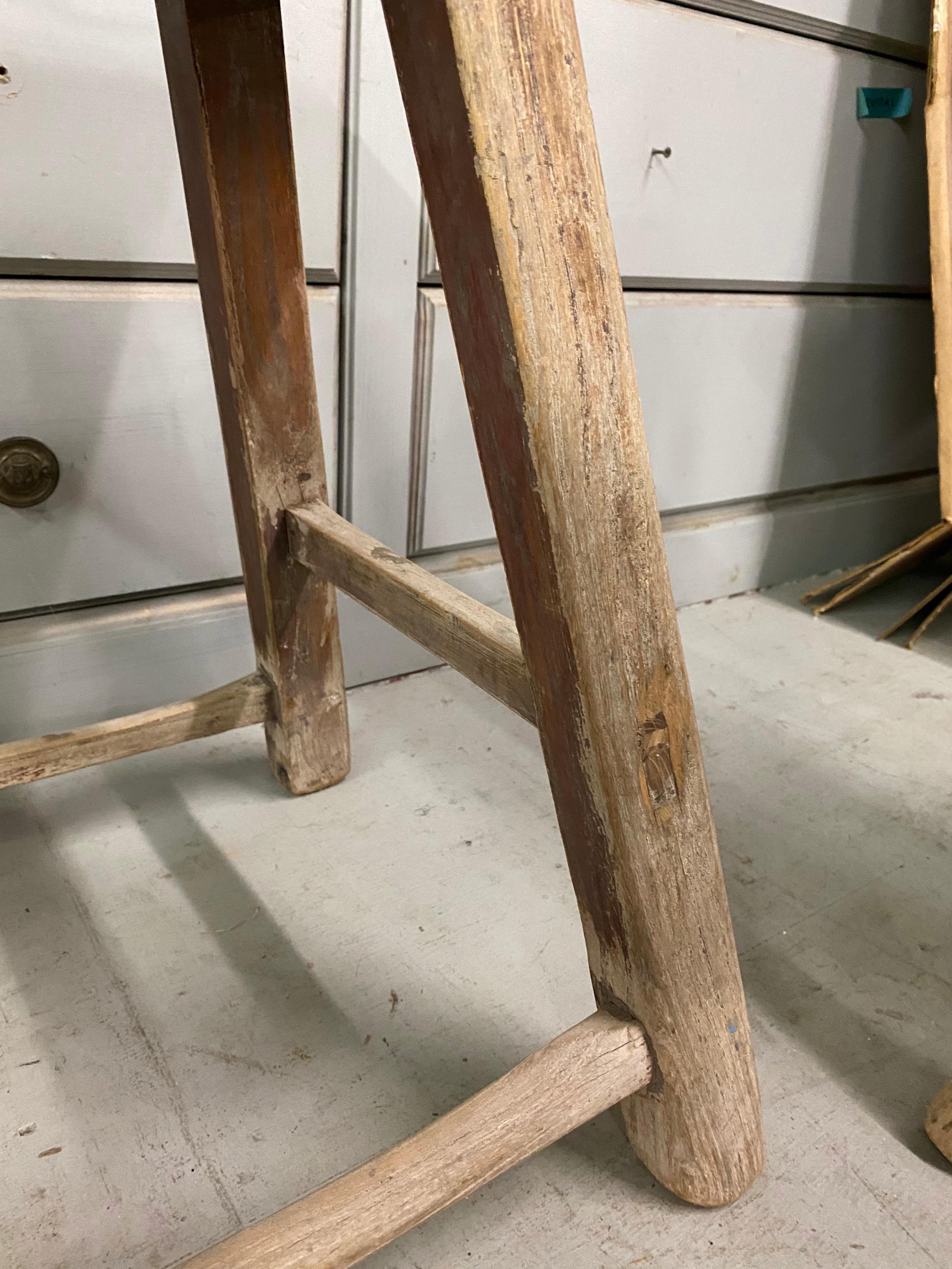 Country Rustic Asian Elm Stool