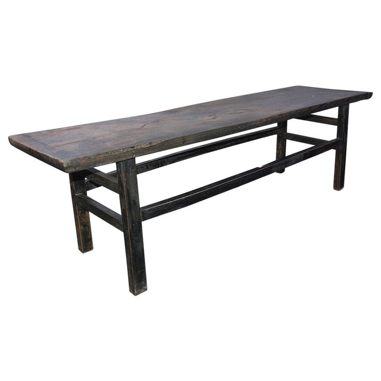 Rustic Asian Plank Top Coffee Table For Sale At 1stdibs