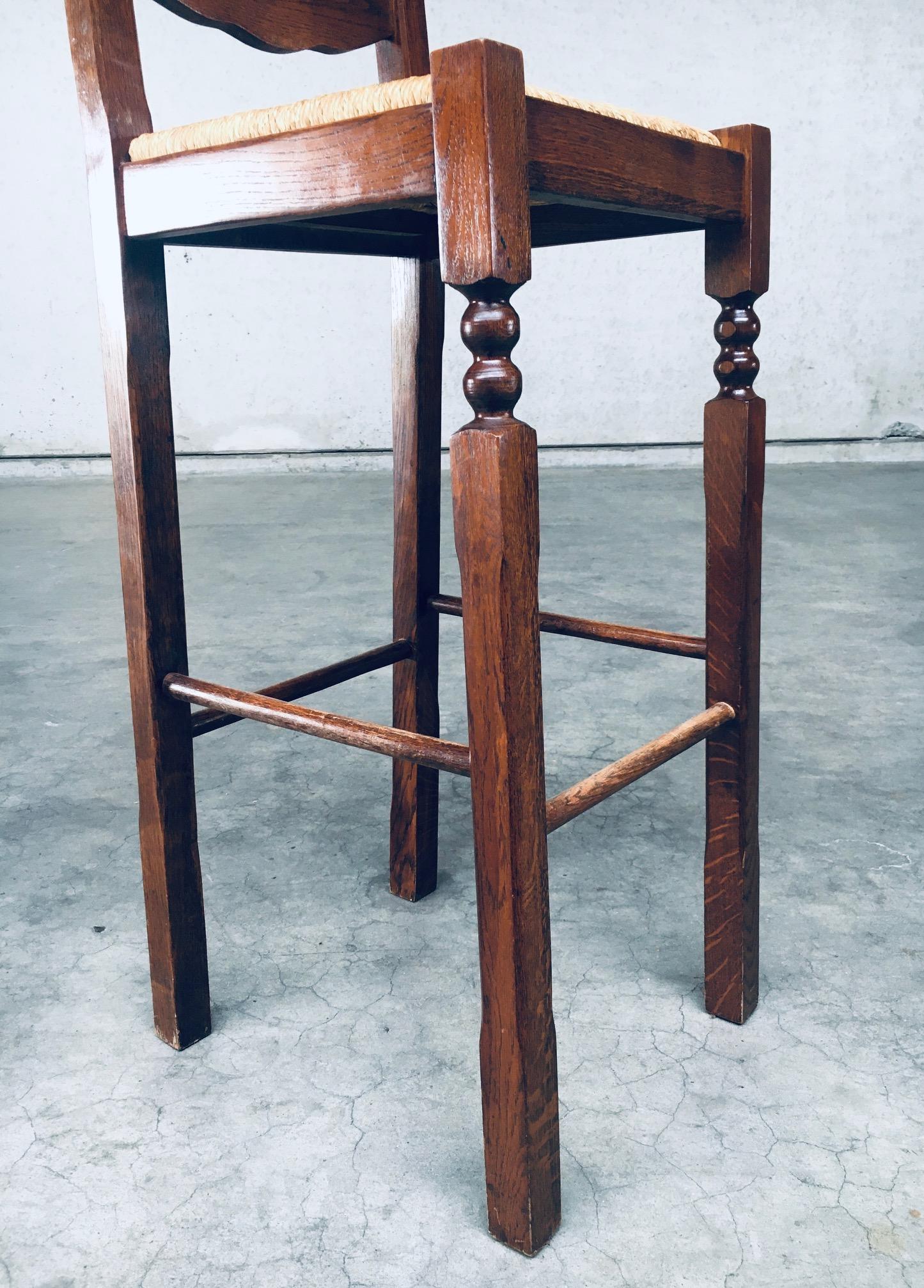 Rustic Bar Stool Set in the Style of Charles Dudouyt, Romania 1960s 6