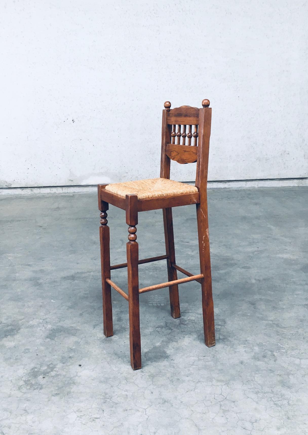 Rustic Bar Stool Set in the Style of Charles Dudouyt, Romania 1960s 1