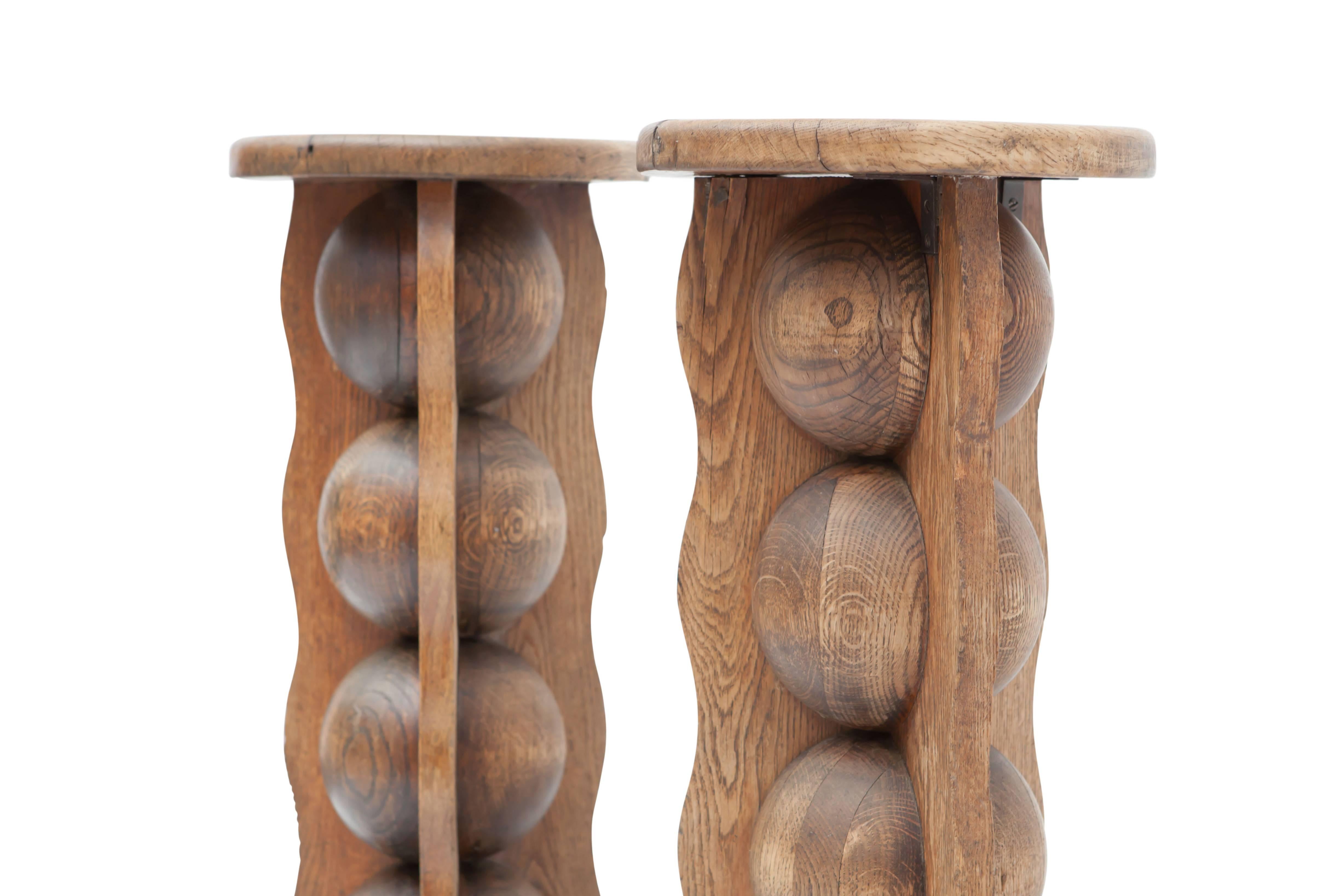 French Rustic Bar Stools by Charles Dudouyt