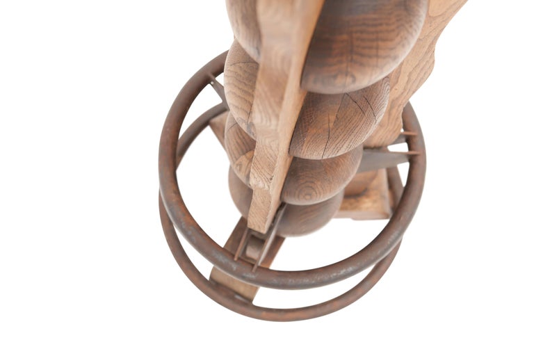 Rustic Bar Stools by Charles Dudouyt For Sale at 1stdibs