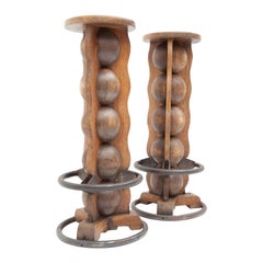 Rustic Bar Stools by Charles Dudouyt