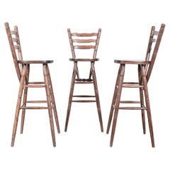 Used Rustic Bar Stools Midcentury from Birch Wood, Germany, 1970