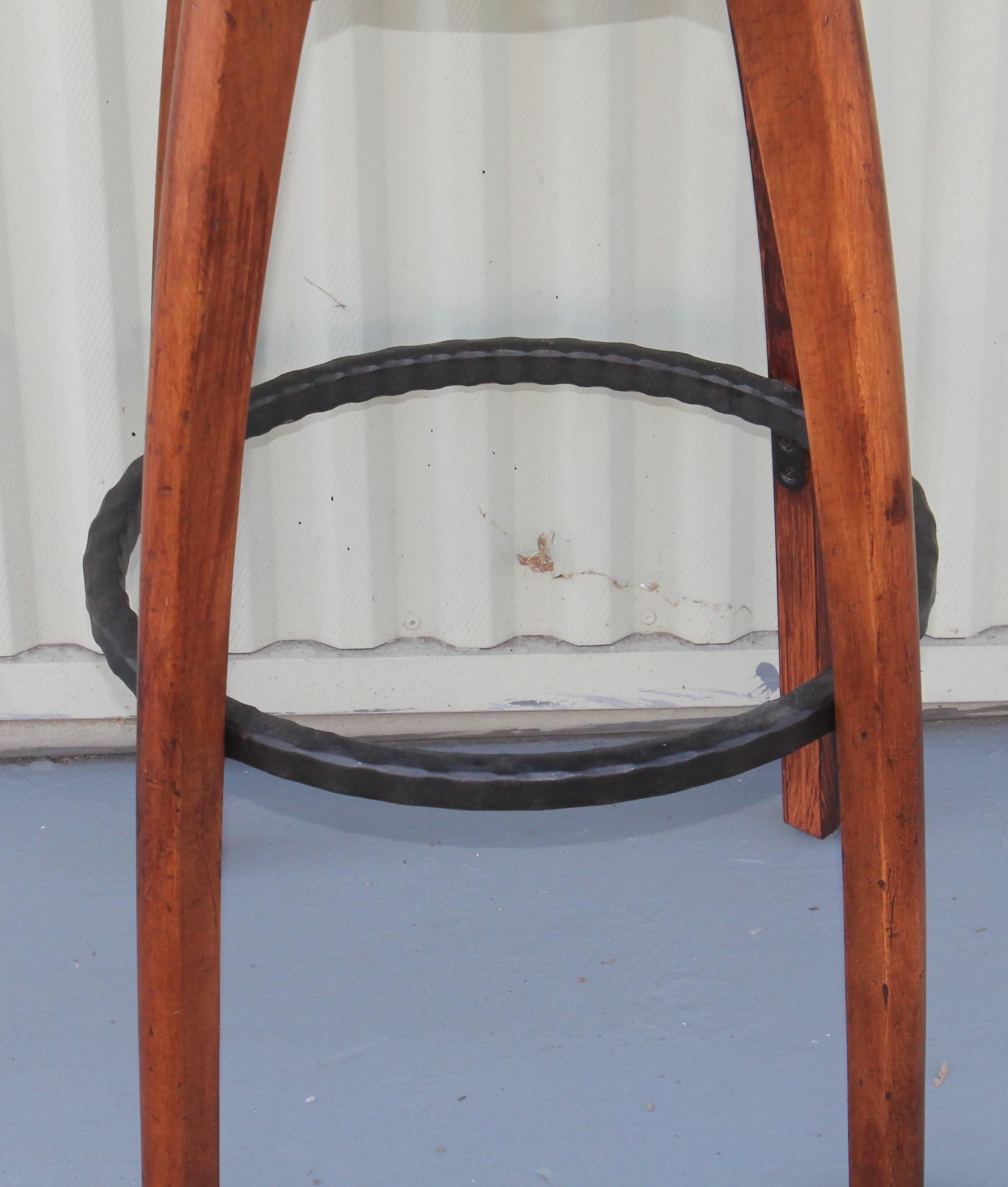 leather rustic bar stools
