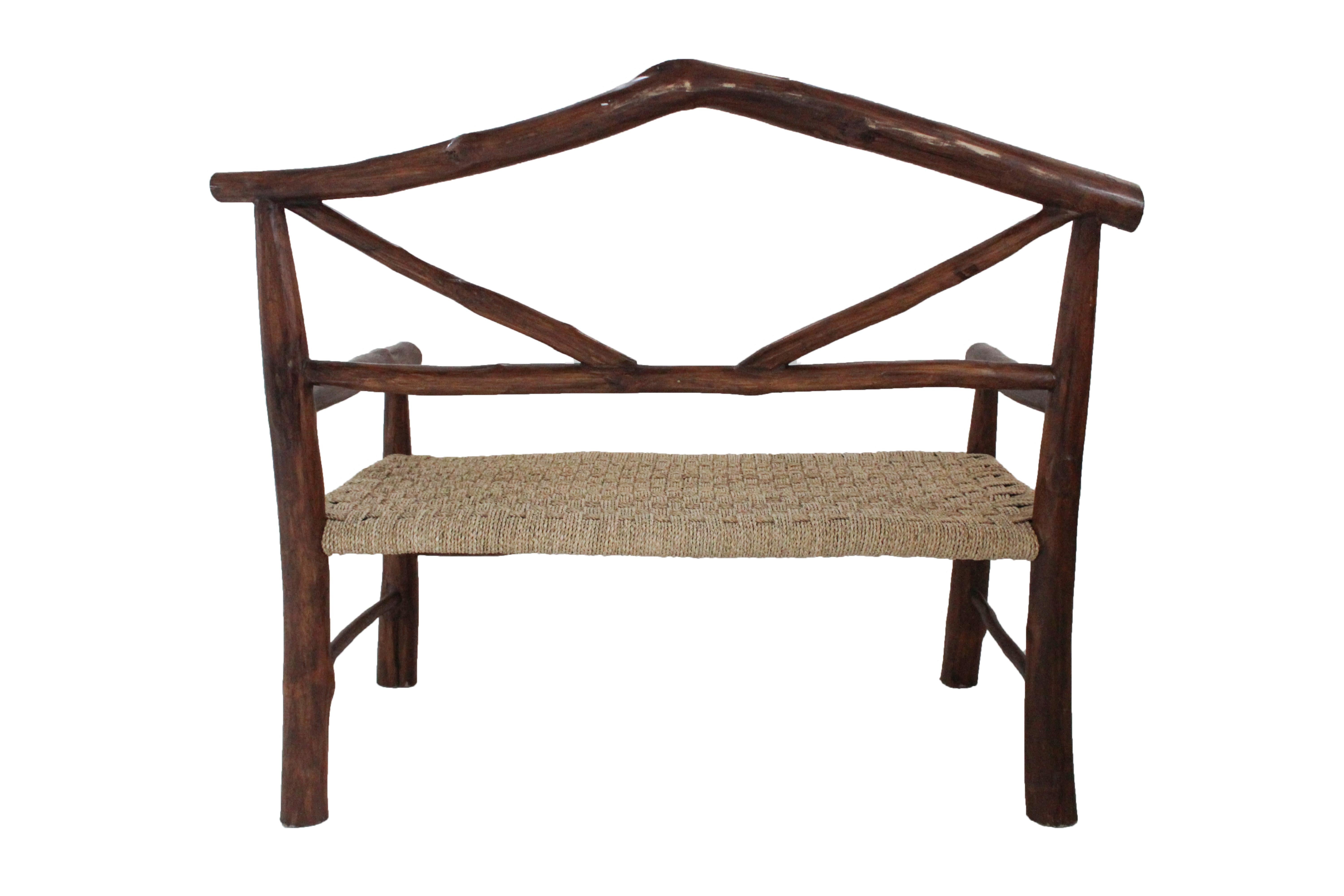 French Rustic Bench, circa 1920, France