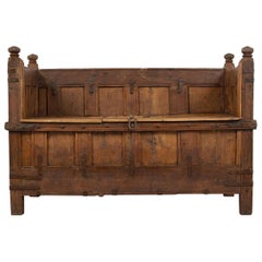 Vintage Rustic Bench in Teak Wood