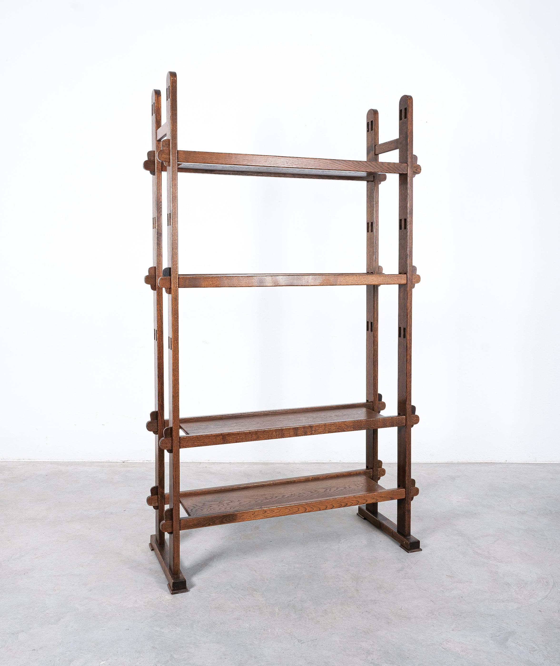 French Rustic Bespoke Plug-In Shelf Unit System Etagere from Oak, France, 1960