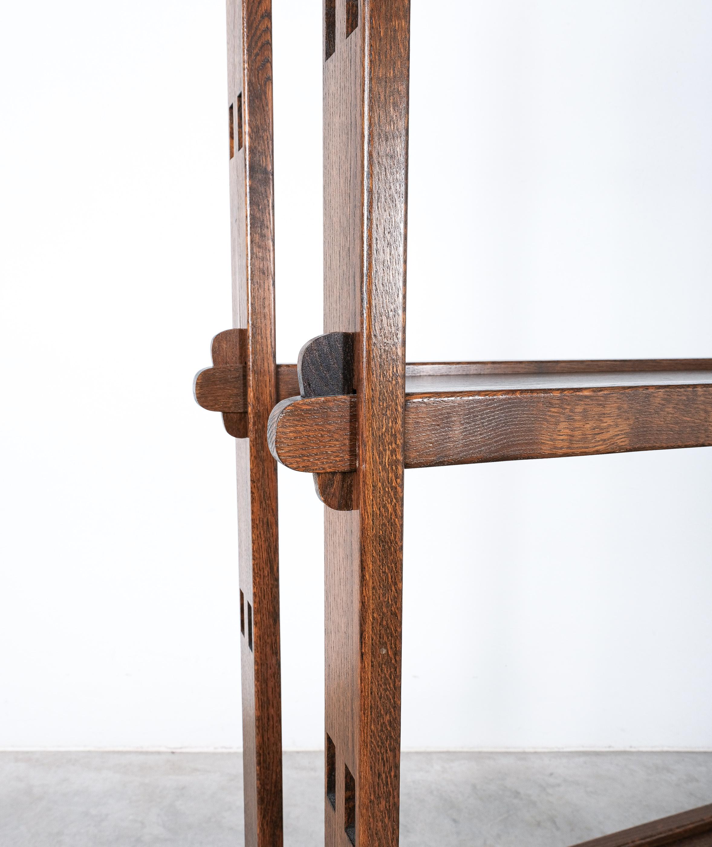 Mid-20th Century Rustic Bespoke Plug-In Shelf Unit System Etagere from Oak, France, 1960