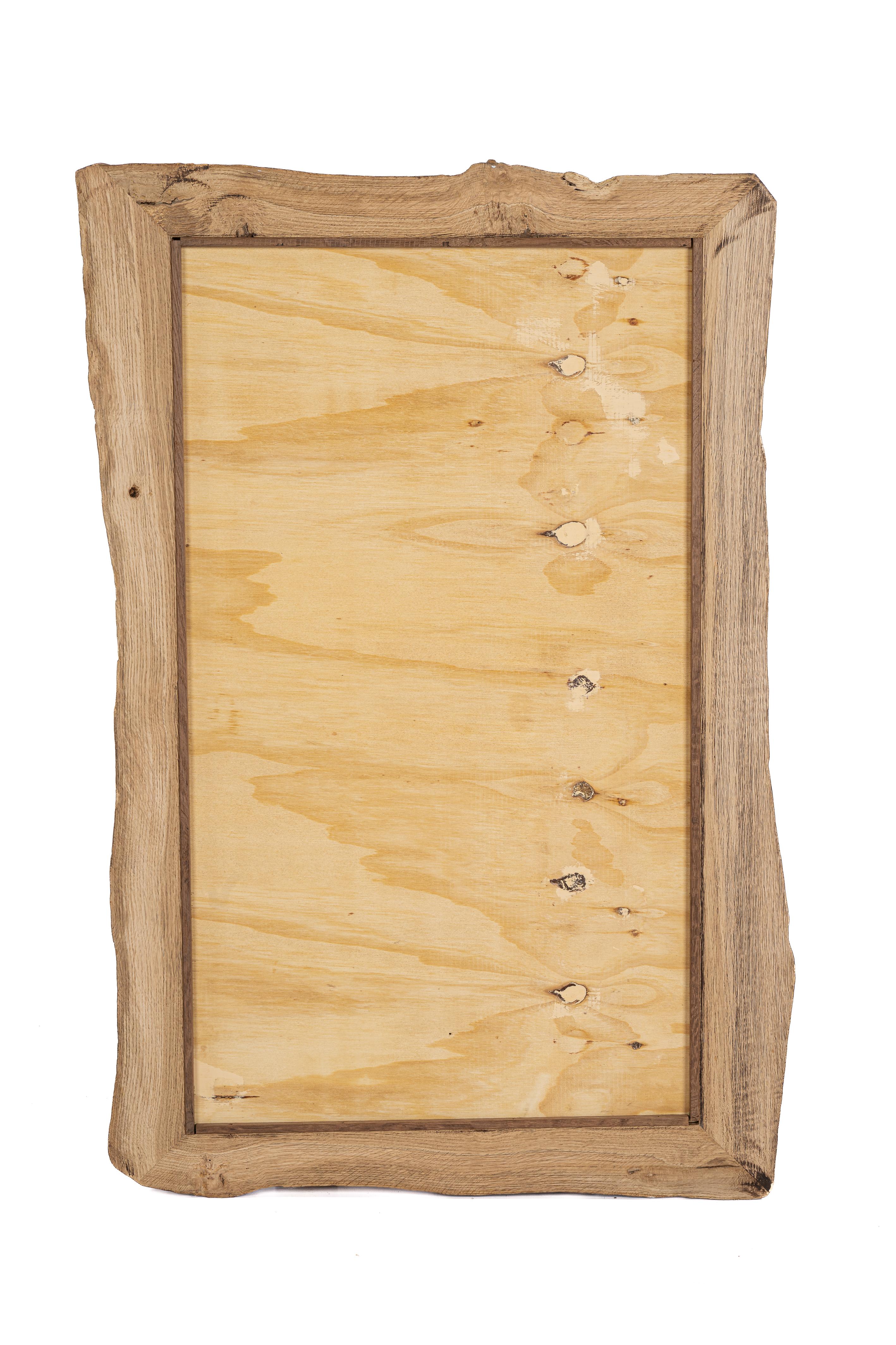 Rustic Bespoke Solid European Summer Oak Natural Live Edge Tree Trunk Mirror For Sale 1