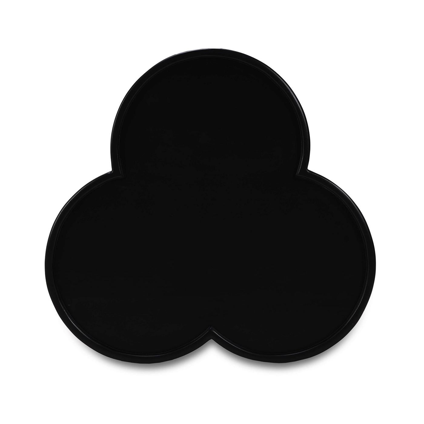 Country Table d'appoint rustique noire trèfle en vente
