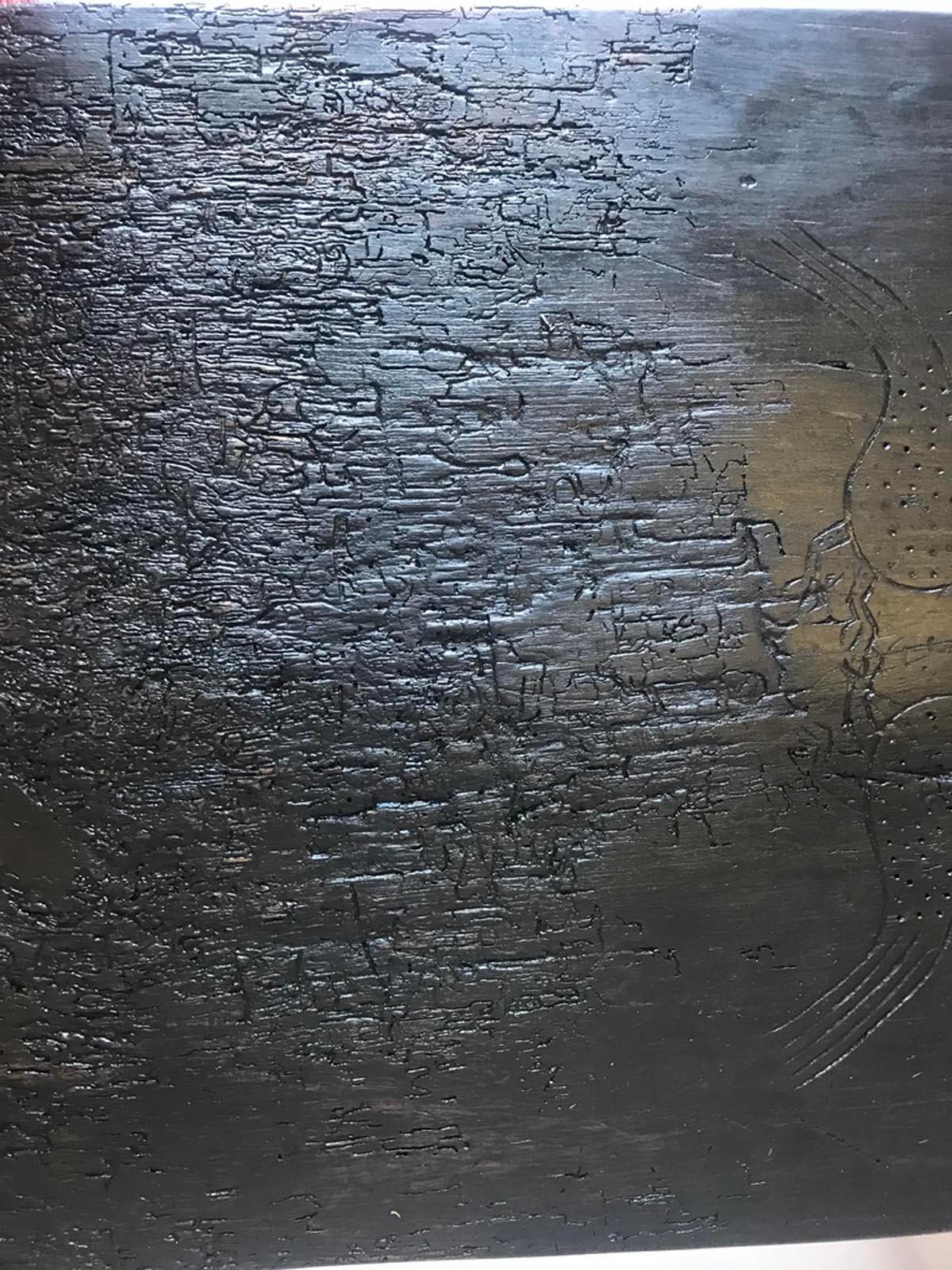 19th Century Rustic Black Coffee Table