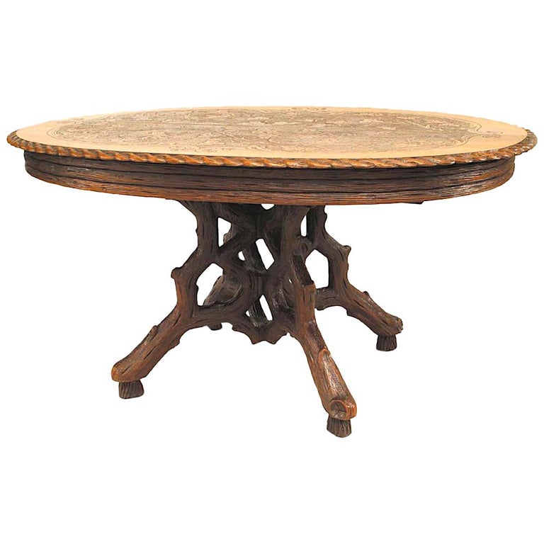 Rustic Black Forest '19th Century' Dining Table For Sale ...