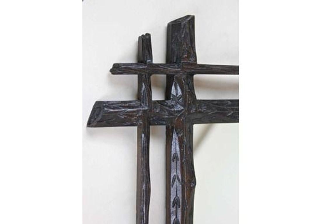 Specchio rustico Black Forest intagliato a mano con foglie di Oak, Austria, CIRCA 1880 in vendita 5