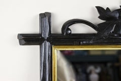 Rustic Black Forest Wall Mirror, 19th Century, Handcarved - Germany ca. 1870