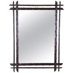 Rustic Black Forest Wall Mirror, Austria, circa 1880