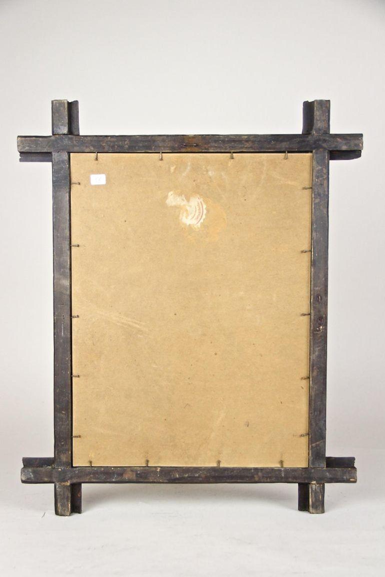 Rustic Black Forest Wall Mirror, Hand Carved, Austria, circa 1880 en vente 7