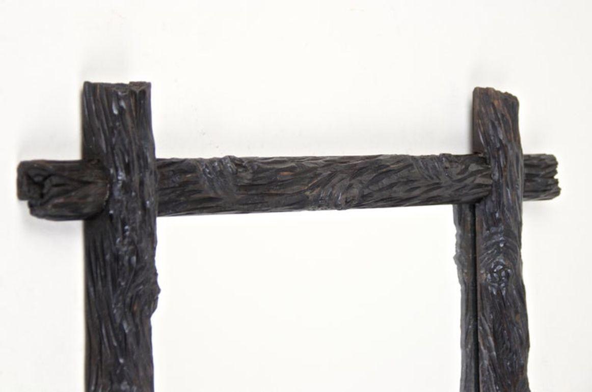 Autrichien Rustic Black Forest Wall Mirror, Hand Carved, Austria, circa 1880 en vente