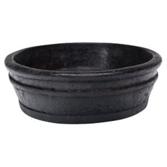 Rustic Black Lacquer Wooden Dish