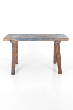 Rustic Blue Console Table