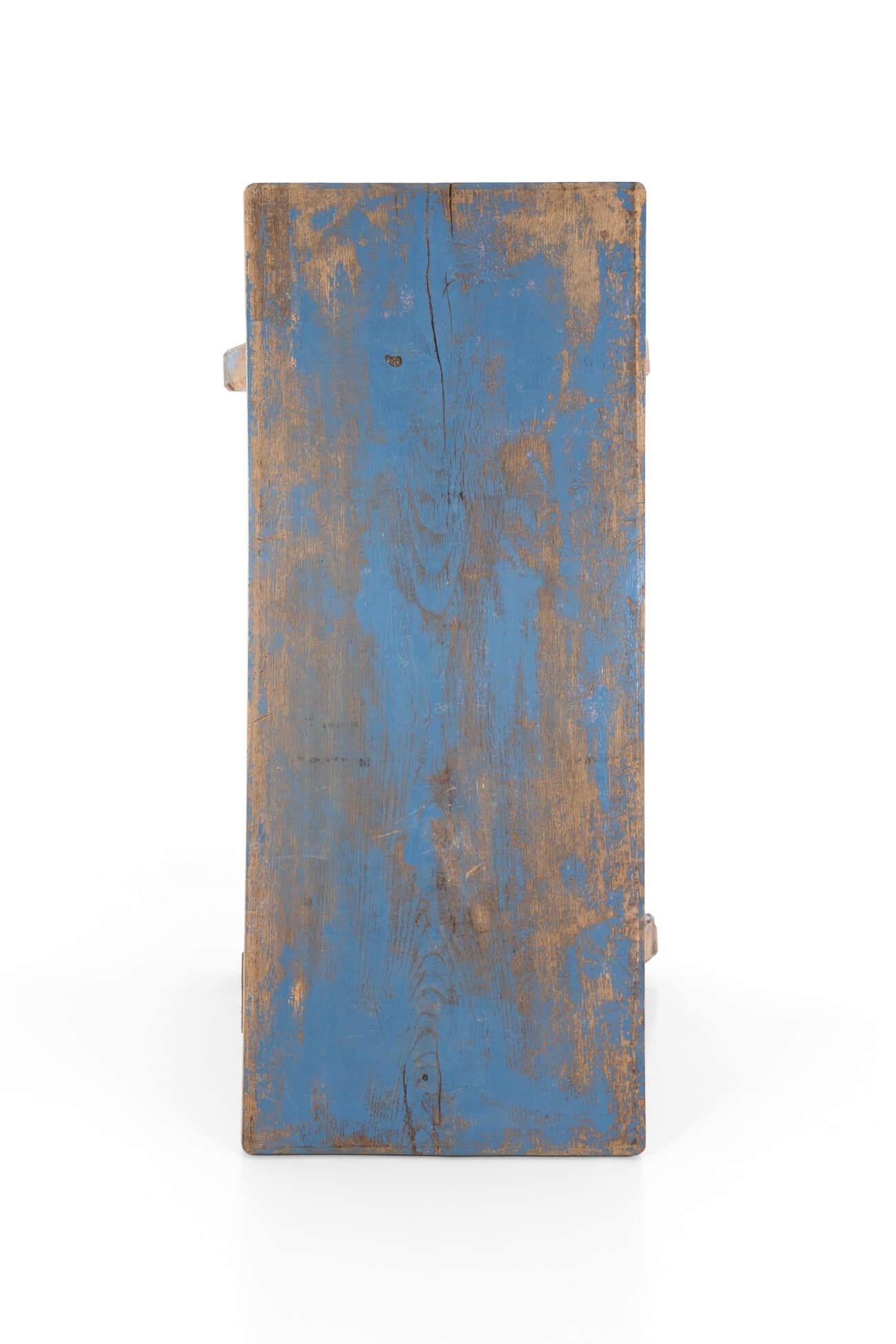 Fait main Table console bleue rustique en vente
