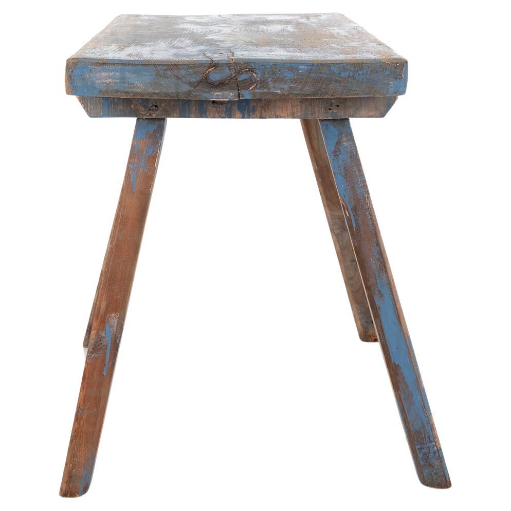 Rustic Blue Console Table For Sale