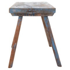 Table console bleue rustique