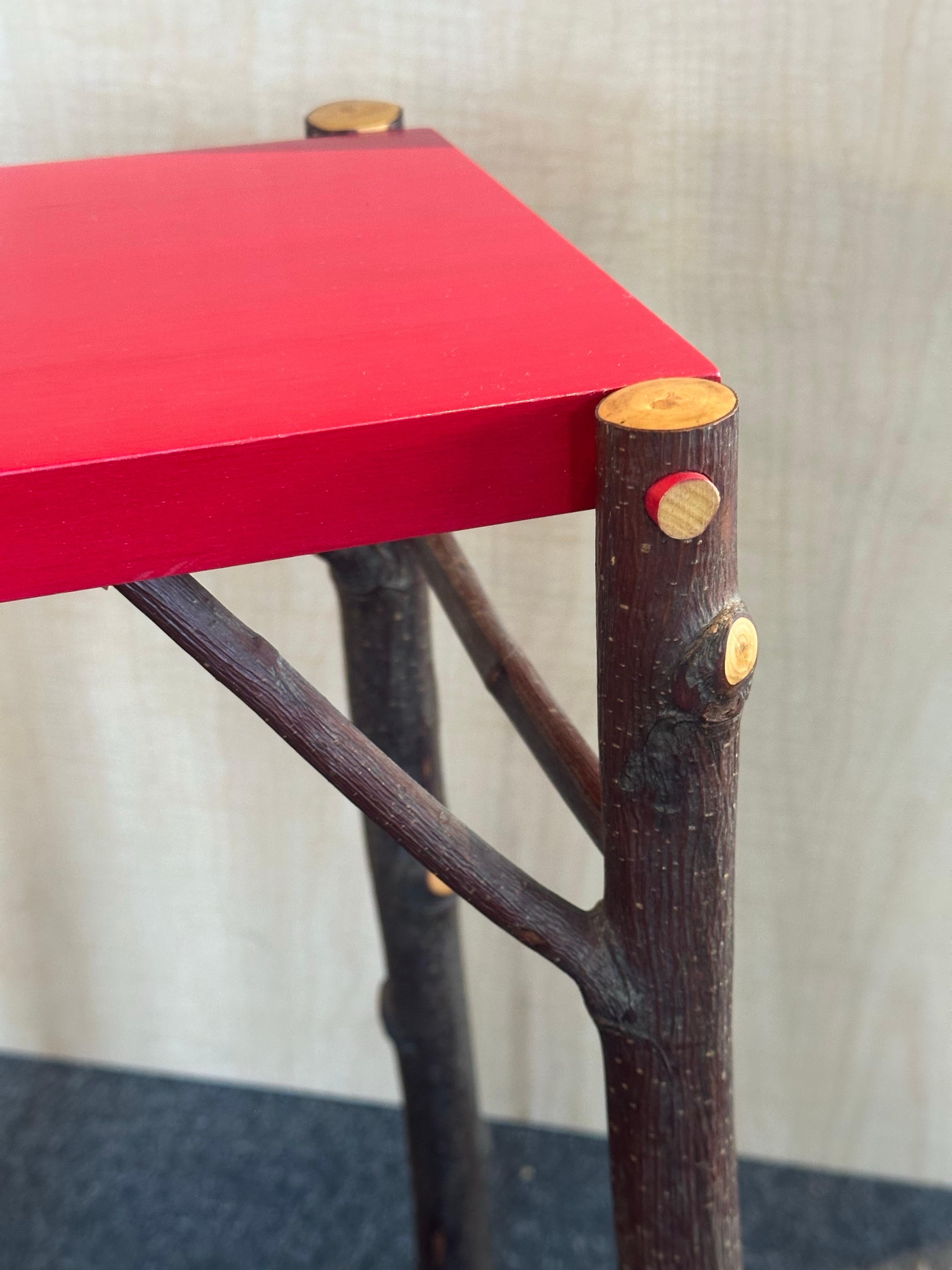 Rustic Branch and Twig Console Table by Jim Deardorff For Sale 4