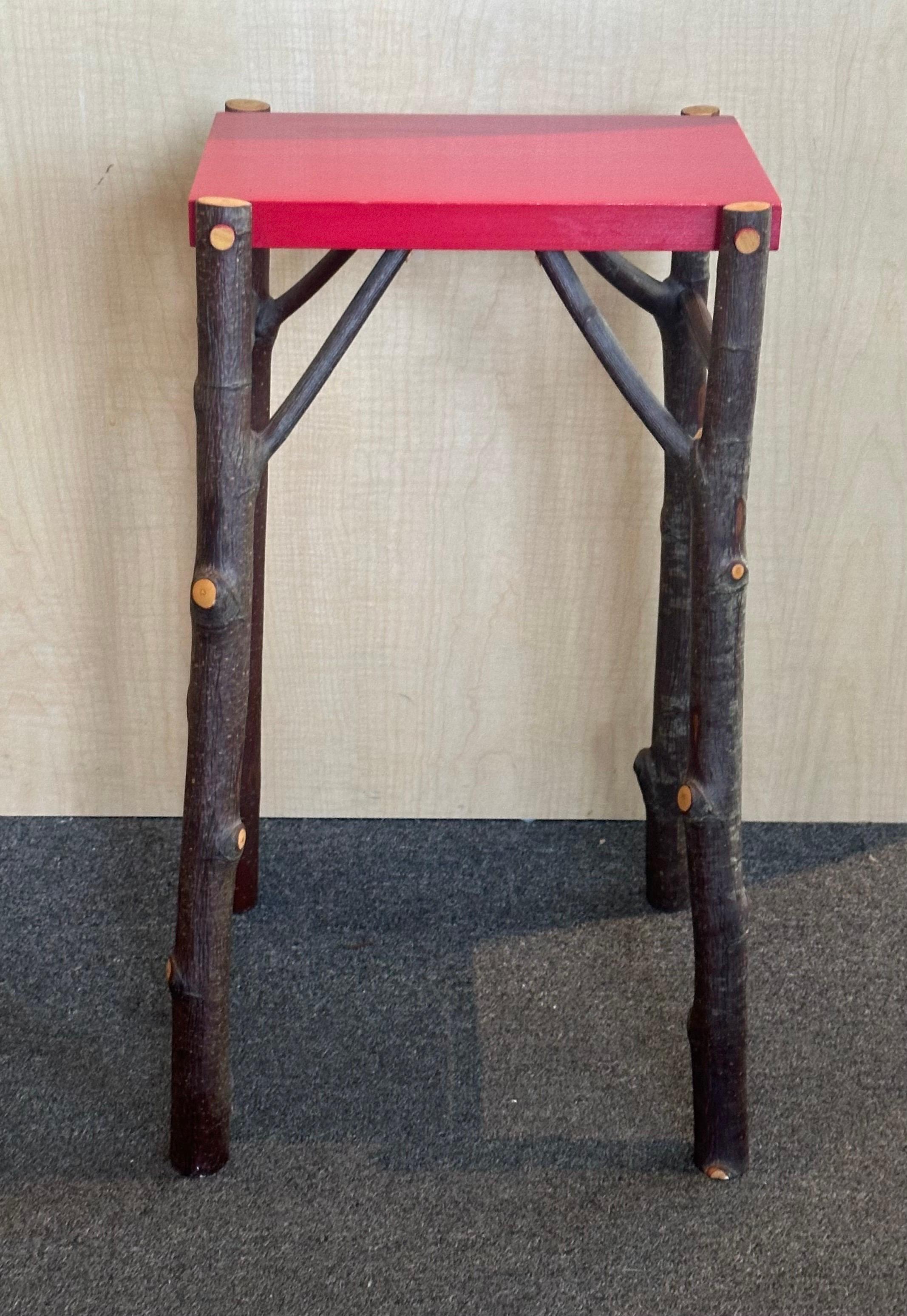 Wood Rustic Branch and Twig Console Table by Jim Deardorff For Sale