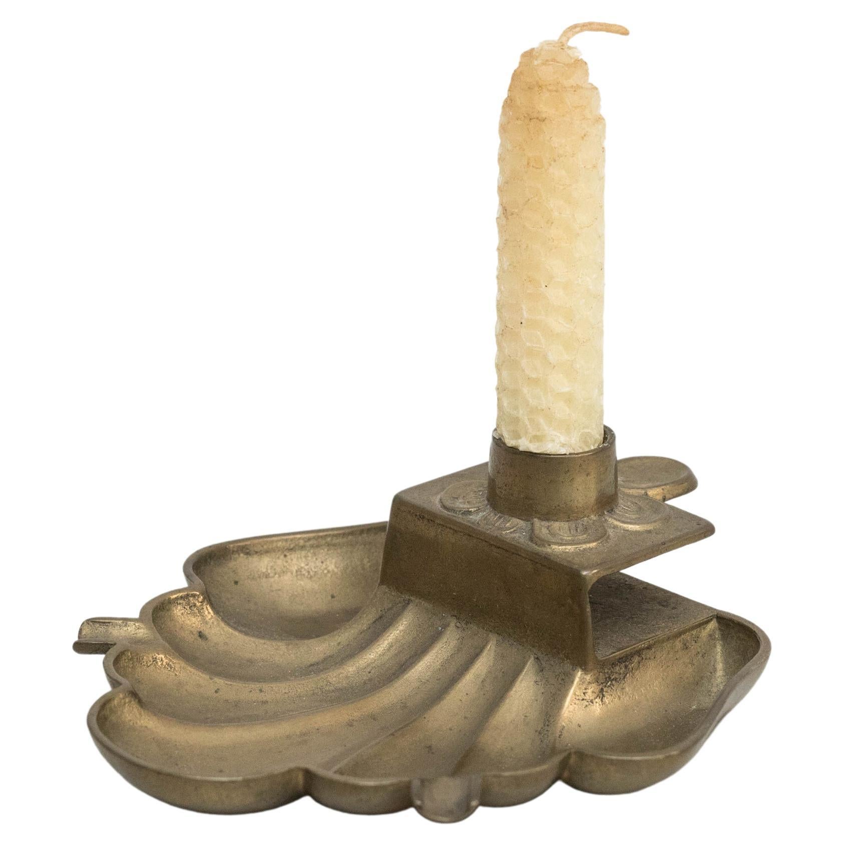 Lucite and Brass Candle Holders at 1stDibs