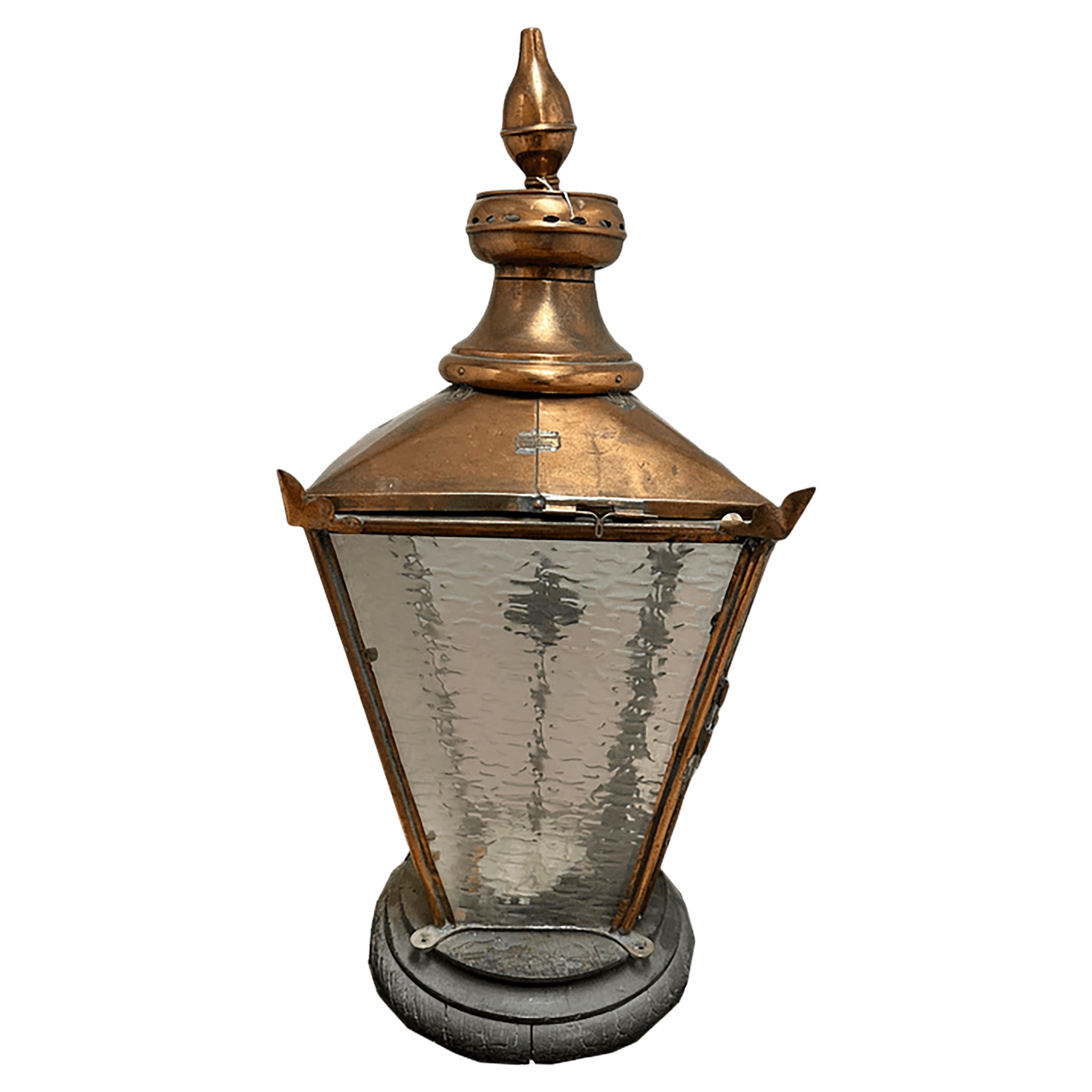 Brass Front Outdoor Lamp For Sale