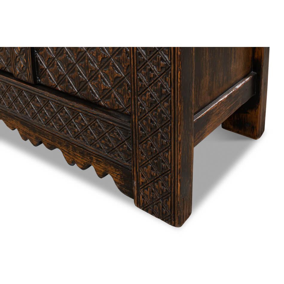 Rustic Brown Moroccan Sideboard For Sale 1
