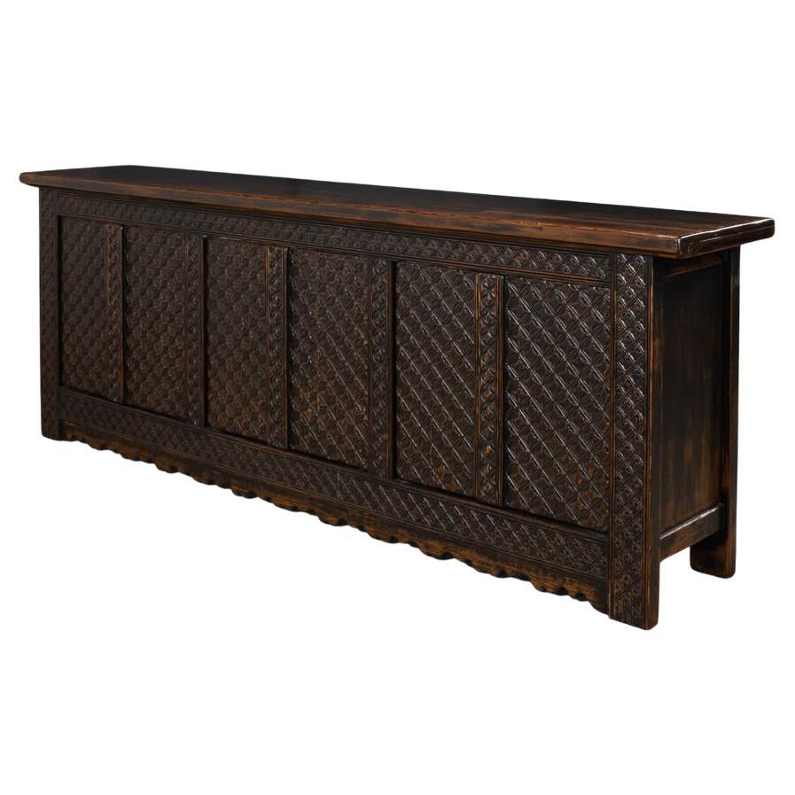Rustic Brown Moroccan Sideboard For Sale