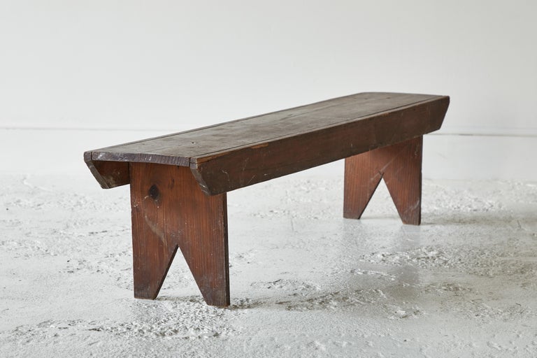 Rustic Brown Painted Bucket Bench at 1stDibs bucket bench for sale