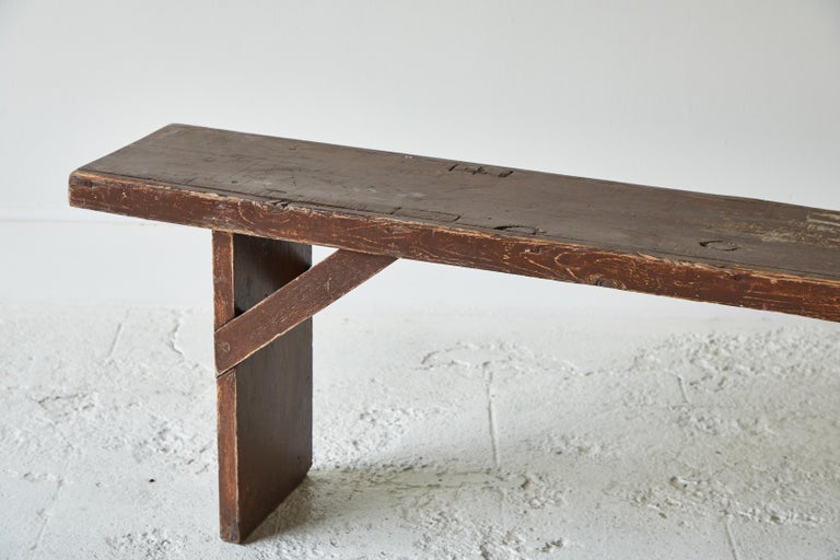 Rustic Brown Painted Bucket Bench at 1stDibs bucket bench for sale