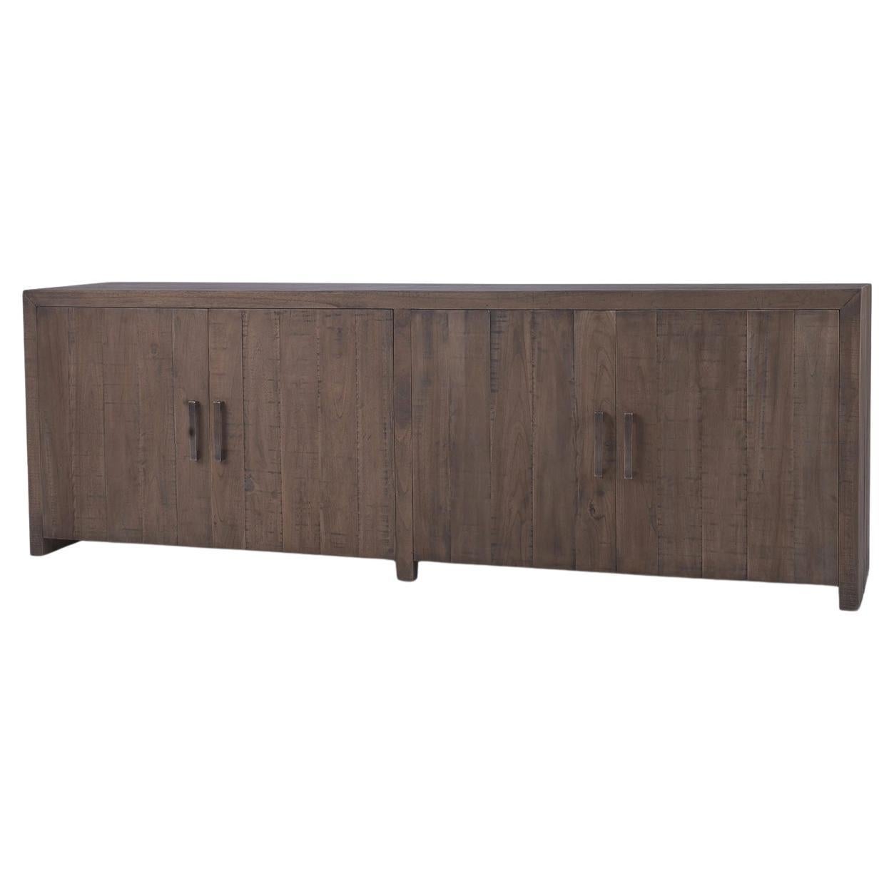 Rustikales Sideboard aus braunem Teakholz