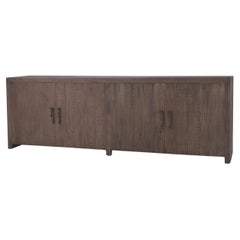 Rustic Brown Teak Sideboard